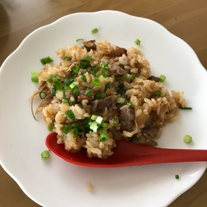 お昼ご飯に作らせていただきました！
普段はガーリック味が多いので、生姜味美味しく、家族にも好評でした！